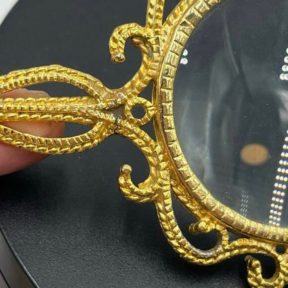 Working Loupe Ornate Magnifying Glass Rope Chain Long Pendant Necklace - Picture 8 of 14